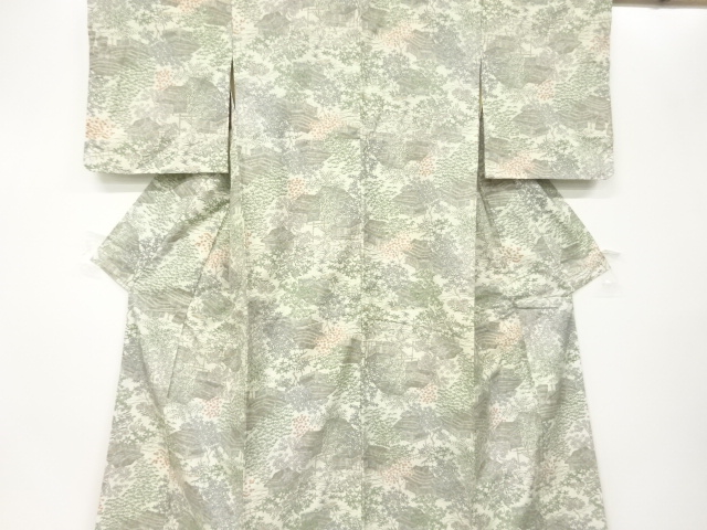 JAPANESE KIMONO / ANTIQUE KIMONO / SILK / OSHIMA TSUMUGI / MANSION